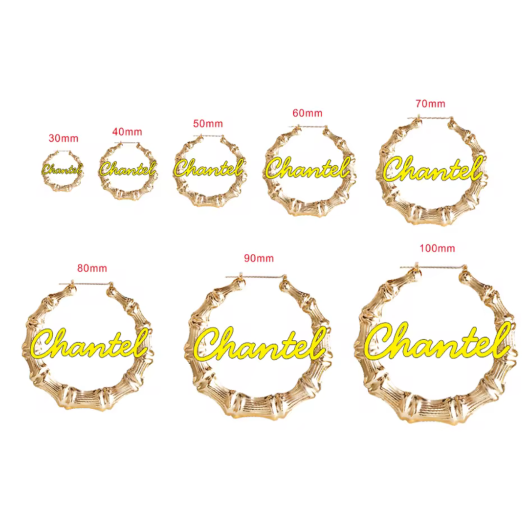 Bamboo Custom Earrings