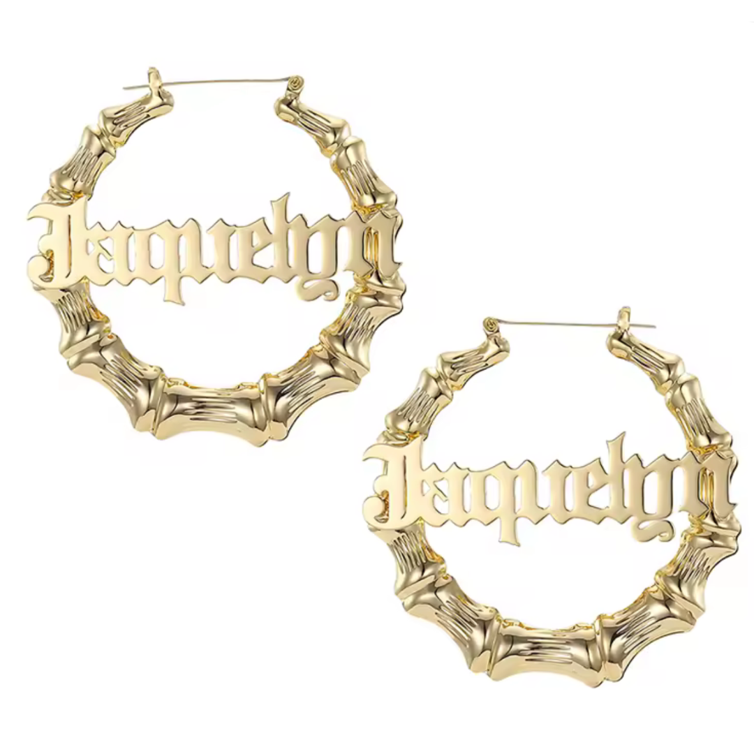 Bamboo Custom Earrings