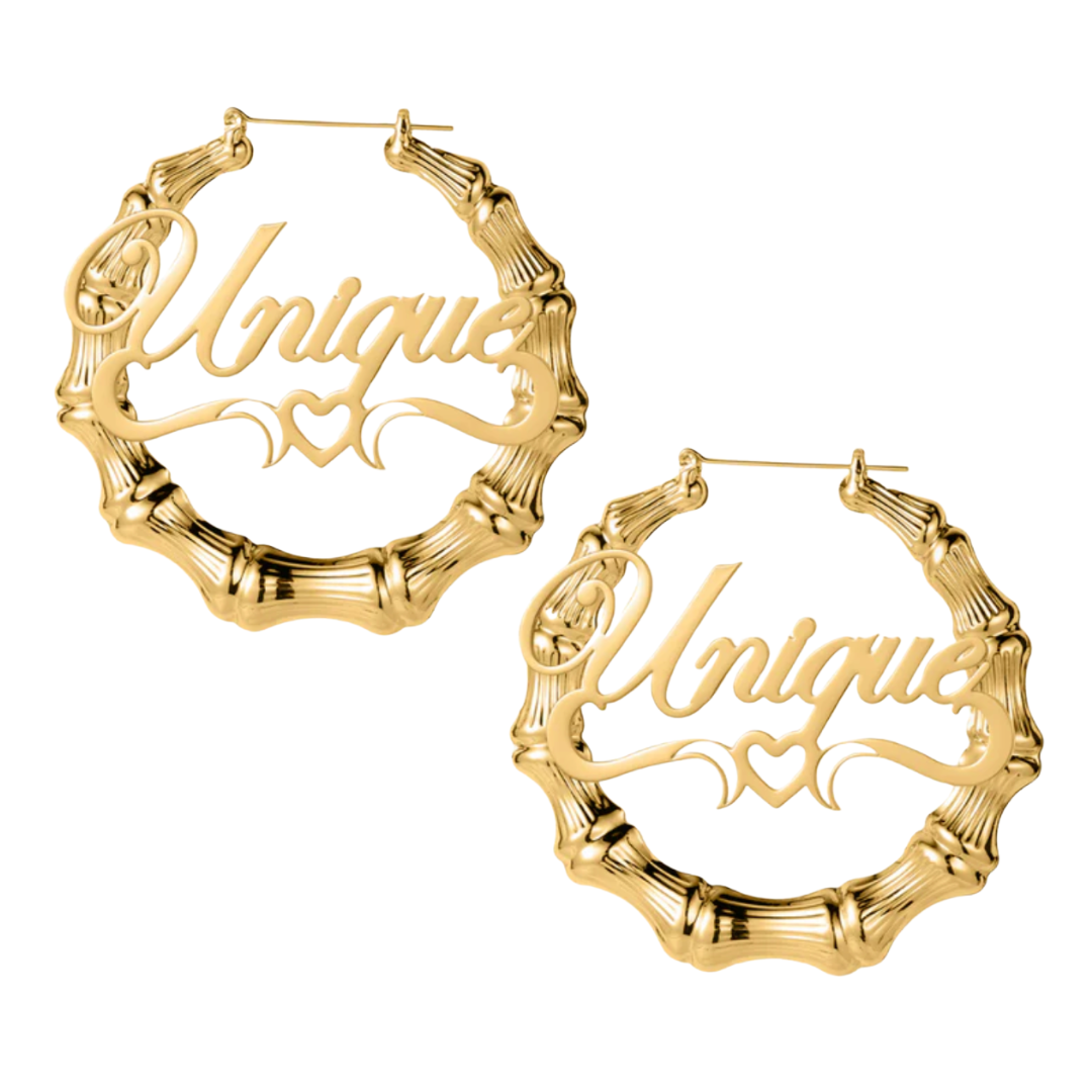 Bamboo Custom Earrings