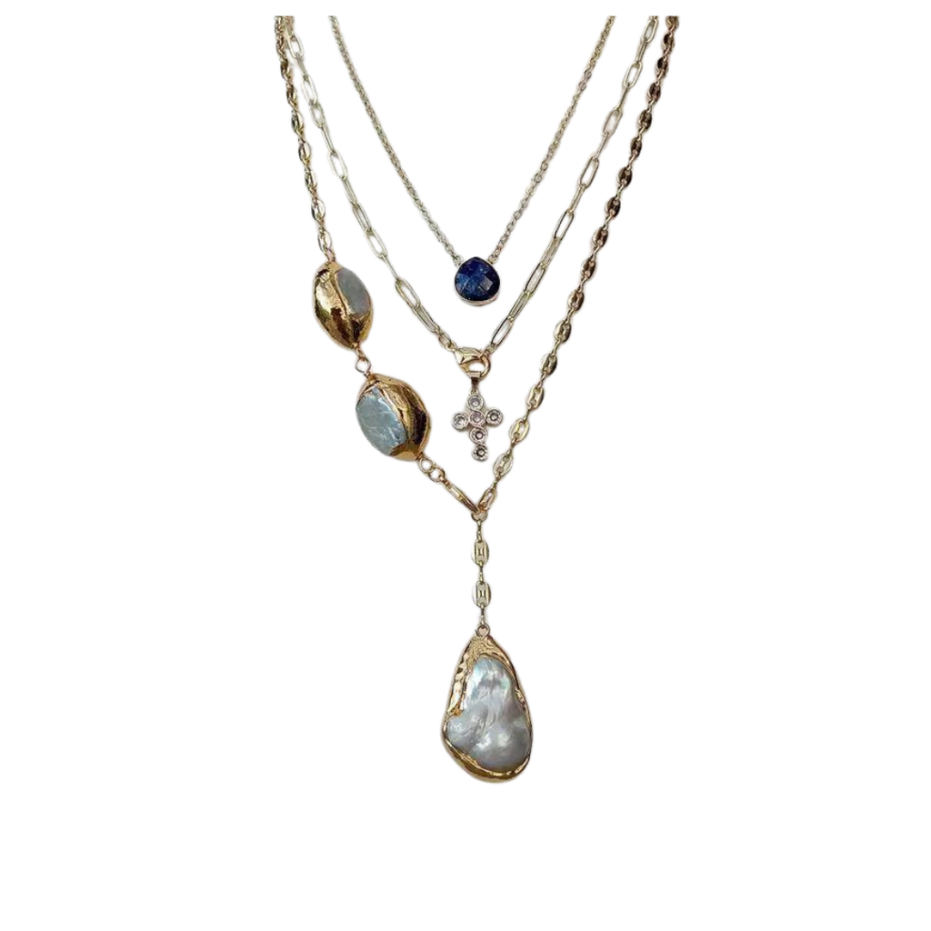 Pearl's x Crosses Layered Necklace