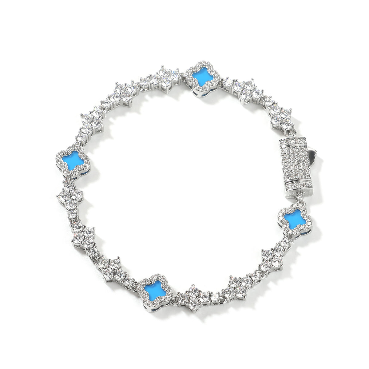 Charming Blue Bracelet- Silver