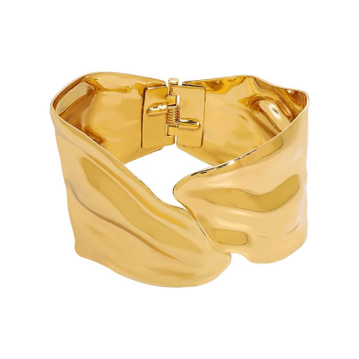 Chunky Wavy Cuff Bracelet "Gold"