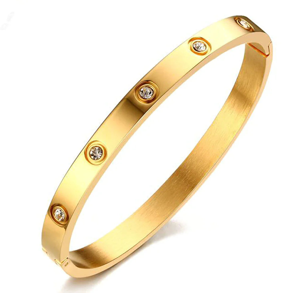 Diamond in Gold Bangle