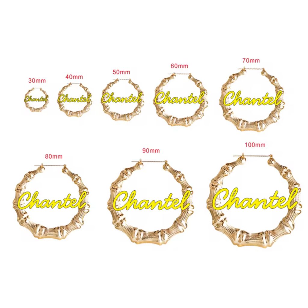 Bamboo Custom Earrings