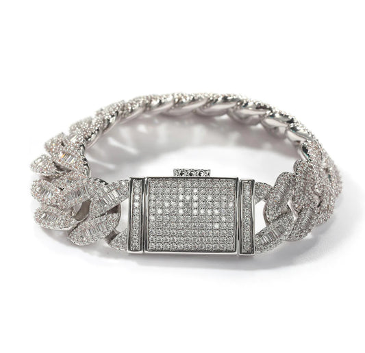 Fly Girl Cuban Bracelet “Silver”