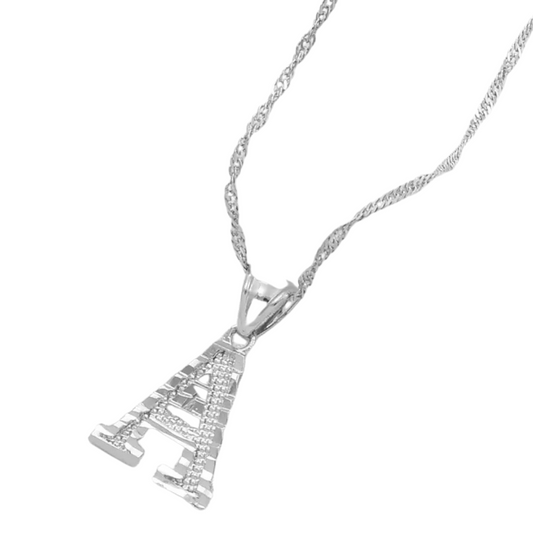 The Originator Initial Necklace “Silver”