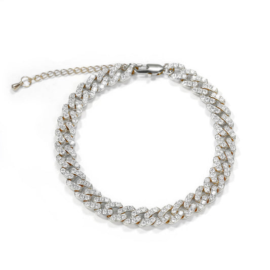 Cuban Link Adjustable Anklet "Silver" (4-6 Business Day)