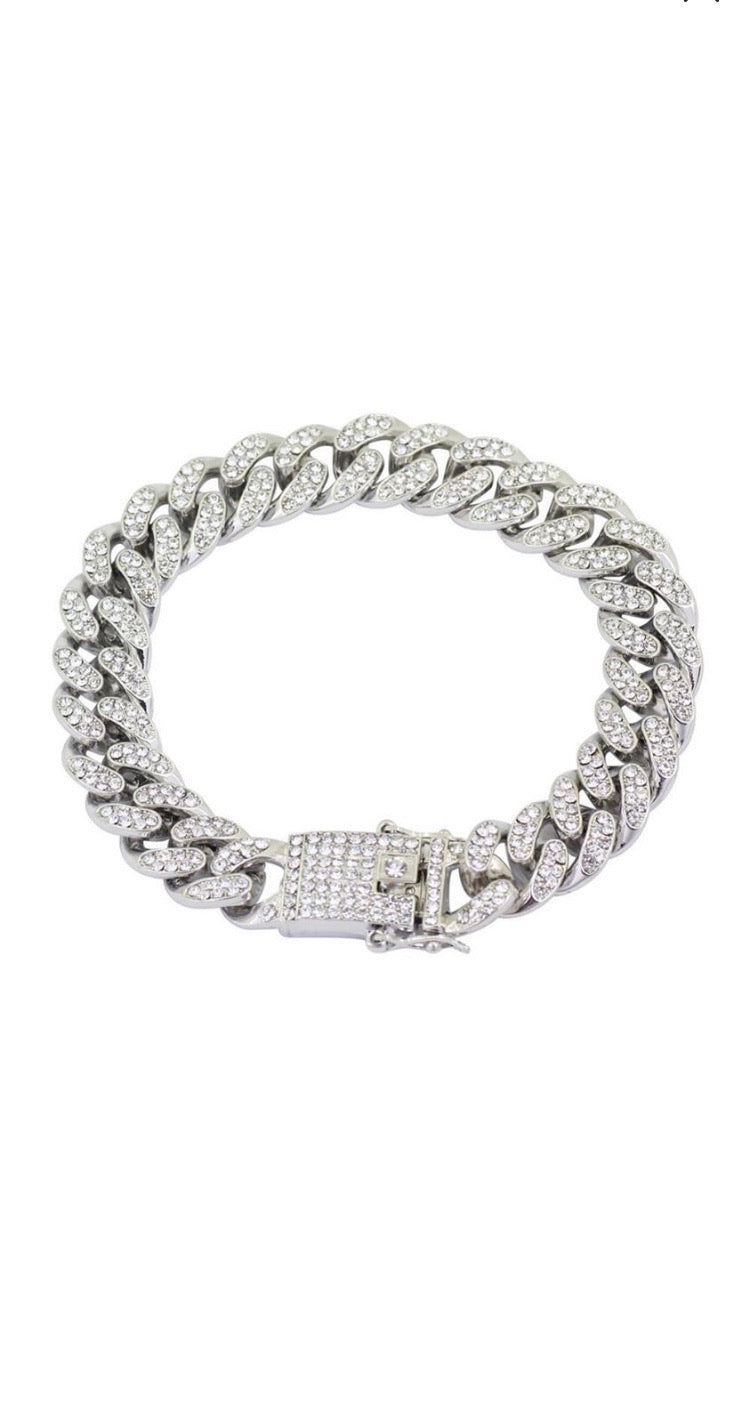 No Cap Cuban Link Bracelet "Silver"