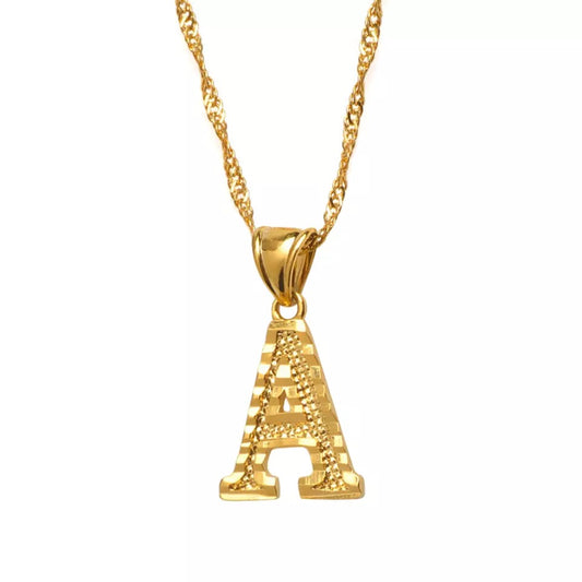 The Originator Initial Necklace “Gold”